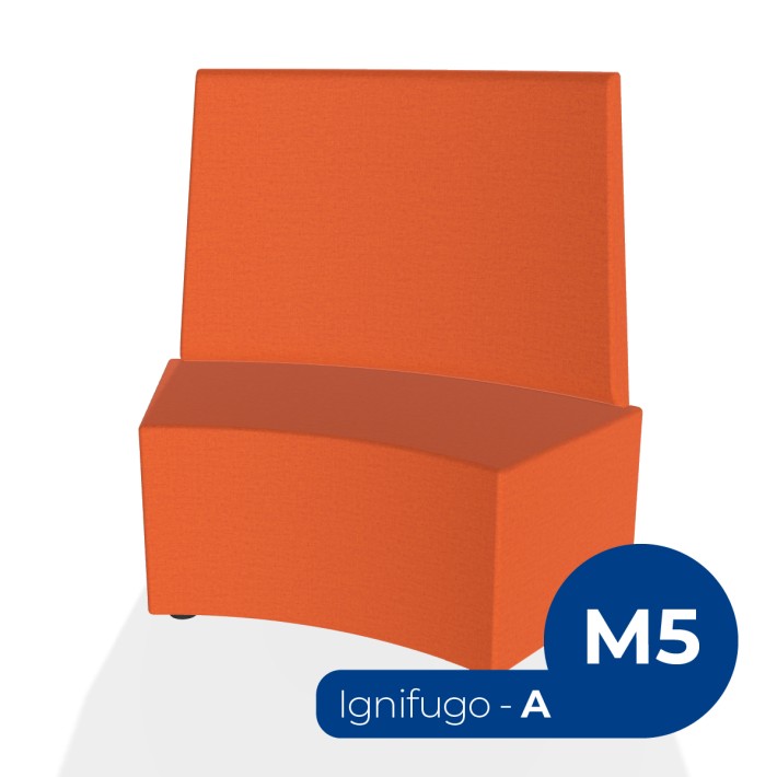 Pouf e Sacchi Flora Angolare con Schienale Alto...