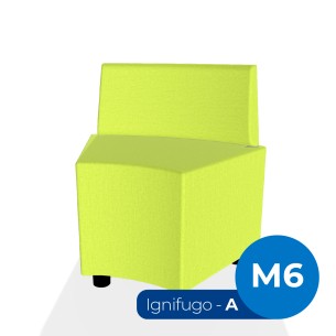 Pouf e Sacchi Flora Angolare con Schienale Basso e...