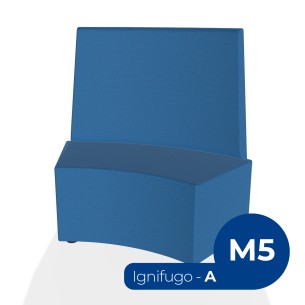 Pouf e Sacchi Flora Angolare con Schienale Alto e Piedini...