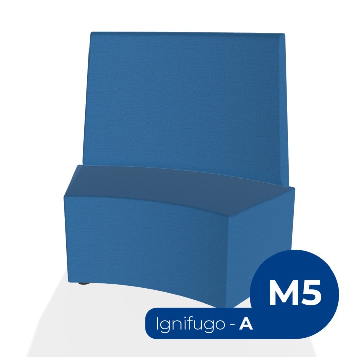 Pouf e Sacchi Flora Angolare con Schienale Alto...