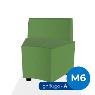 Pouf e Sacchi Flora Angolare con Schienale Basso e...