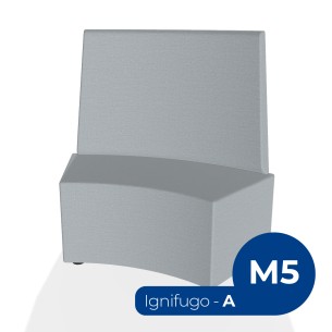 Pouf e Sacchi Flora Angolare con Schienale Alto e Piedini...