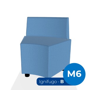 Pouf e Sacchi Flora Angolare con Schienale Basso e...