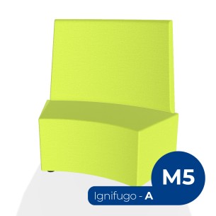 Pouf e Sacchi Flora Angolare con Schienale Alto e Piedini...