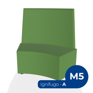 Pouf e Sacchi Flora Angolare con Schienale Alto e Piedini...