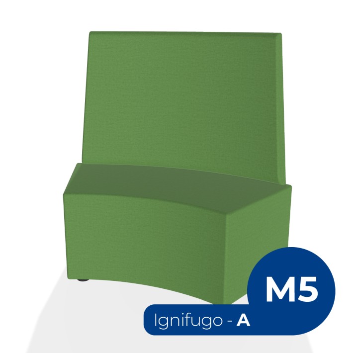 Pouf e Sacchi Flora Angolare con Schienale Alto...