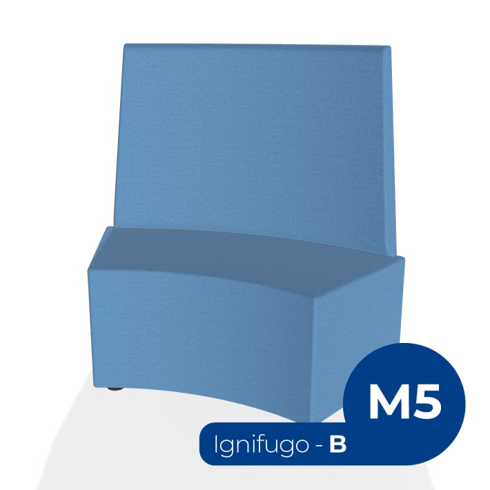 Pouf e Sacchi Flora Angolare con Schienale Alto...