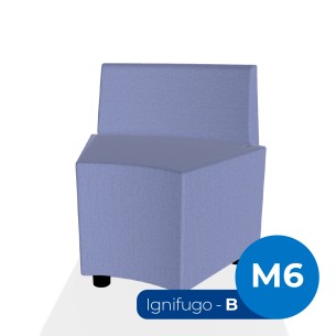 Pouf e Sacchi Flora Angolare con Schienale Basso e...