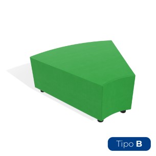 Pouf e Sacchi Flora Angolare in Similpelle Ignifuga con...