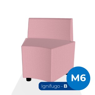 Pouf e Sacchi Flora Angolare con Schienale Basso e...