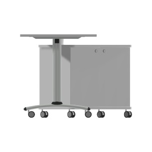 Cattedra Rovere in Melaminico con Ruote e Cassettiera -... 2