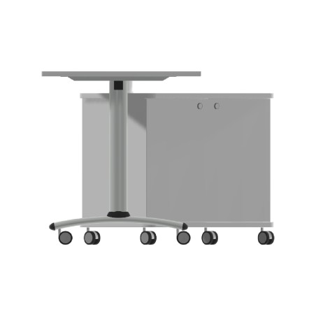 Cattedra Rovere in Melaminico con Ruote e Cassettiera - Dimensioni 190x70x76,5cm - Colore...