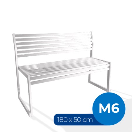 Panca con Schienale da Esterno Modello Radura Essenza - Dimensioni 180x50x45 cm - in Metallo...