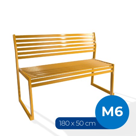 Panca con Schienale da Esterno Modello Radura Essenza - Dimensioni 180x50x45 cm - in Metallo...