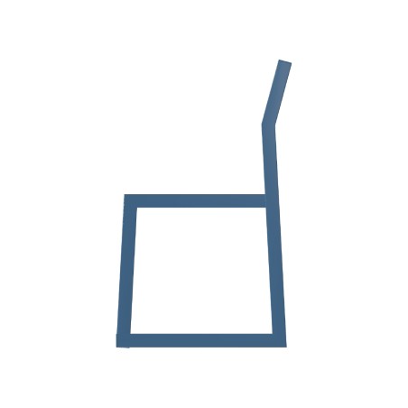 Panca con Schienale da Esterno Modello Radura Essenza - Dimensioni 60x50x45 cm - in Metallo...