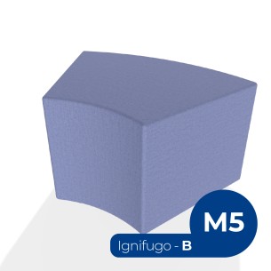 Pouf e Sacchi Flora Angolare in tessuto Ignifugo B con...