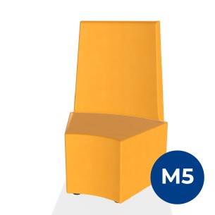 Pouf e Sacchi Flora Angolare con Schienale Alto e Piedini...