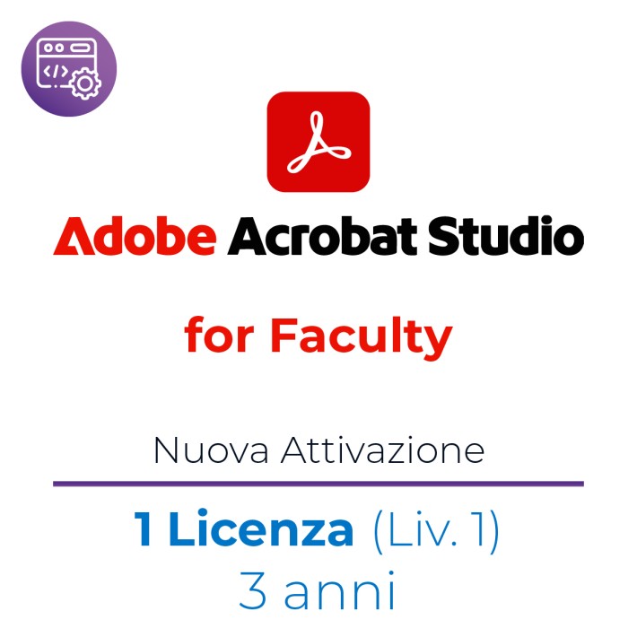 Acrobat Studio for Faculty - Nuova Attivazione...