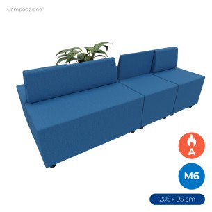 Composizione Flora - 5 Forme Morbide (rettangolo...