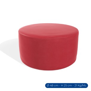 Forma Morbida Flora Seduta Tonda in Similpelle Ignifuga -...