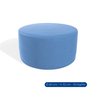 Forma Morbida Flora Seduta Tonda in Similpelle Ignifuga -...