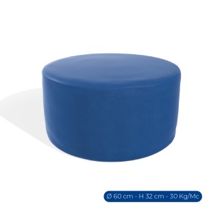 Forma Morbida Flora Seduta Tonda in Similpelle Ignifuga -...