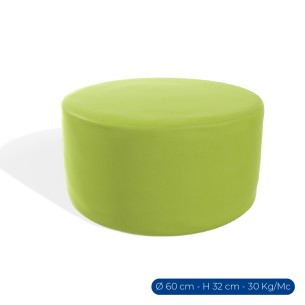 Forma Morbida Flora Seduta Tonda in Similpelle Ignifuga -...