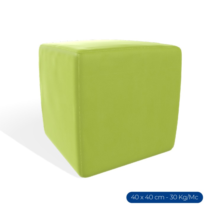 Pouf Morbido Flora Cubo in Similpelle Ignifuga...
