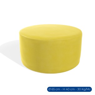 Forma Morbida Flora Seduta Tonda in Similpelle Ignifuga -...