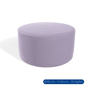 Forma Morbida Flora Seduta Tonda in Similpelle Ignifuga -...