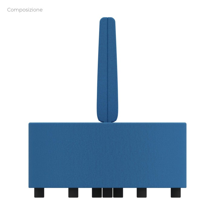 Composizione Flora - 2 Pouf Rettangolo Largo -...