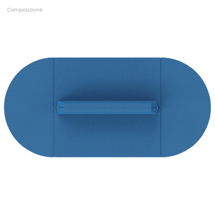 Composizione Flora - 2 Pouf Rettangolo Largo -...