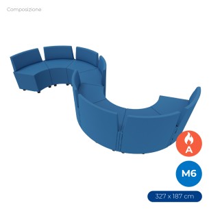 Composizioni Flora 8 Angolari con Schienale Basso in...