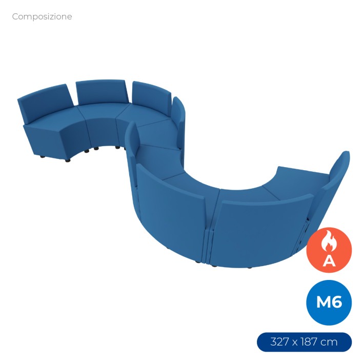 Composizioni Flora 8 Angolari con Schienale...