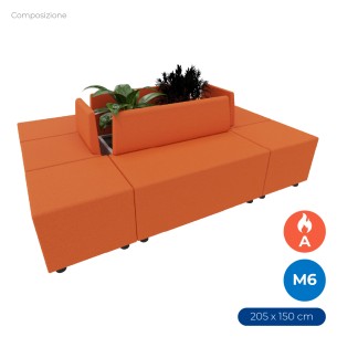 Composizione Flora - 8 Forme Morbide (rettangolo...