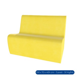 Forma Morbida Flora Seduta Divano 3 Posti in Similpelle...