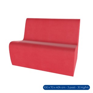 Forma Morbida Flora Seduta Divano 3 Posti in Similpelle...