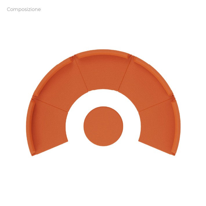 Composizione Flora - 5 Pouf Angolari Stretti...