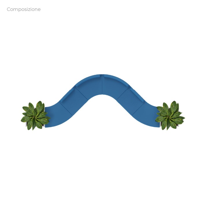 Composizione Flora - 6 Pouf Angolari/Rettangolo...