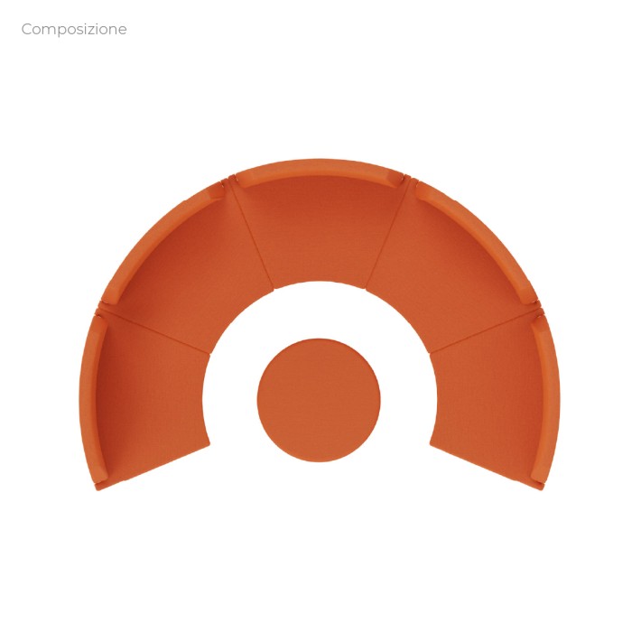 Composizione Flora - 5 Pouf Angolari Stretti...