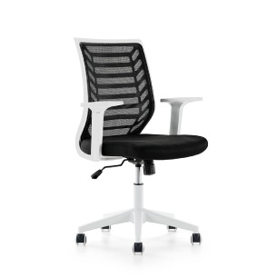 Sedia da Ufficio Modello 907W su Ruote - Colore Bianco/Nero