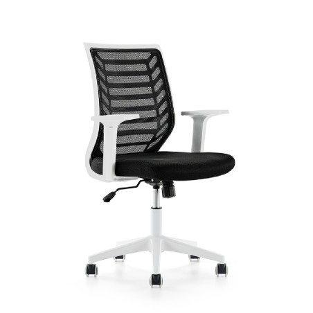 Sedia da Ufficio Modello 907W su Ruote - Colore Bianco/Nero