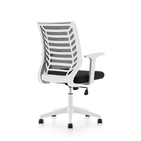 Sedia da Ufficio Modello 907W su Ruote - Colore Bianco/Nero