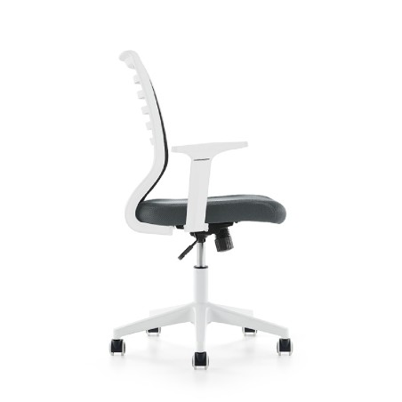 Sedia da Ufficio Modello 907W su Ruote  - Colore Bianco/Grigio