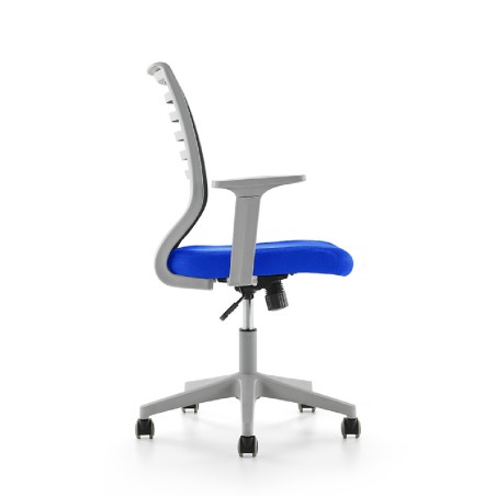 Sedia da Ufficio Modello 907G su Ruote  - Colore Grigio/Blu