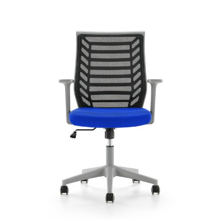 Sedia da Ufficio Modello 907G su Ruote  - Colore Grigio/Blu