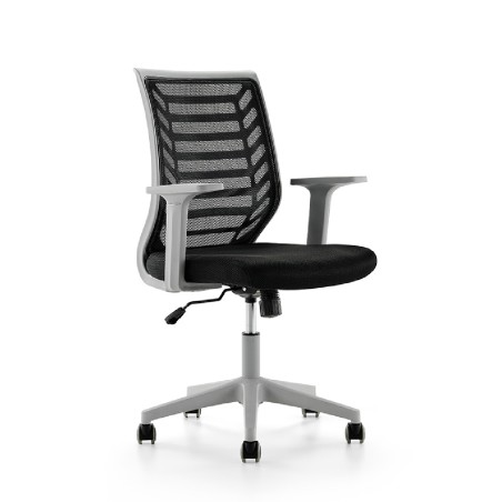 Sedia da Ufficio Modello 907G su Ruote - Colore Grigio/Nero