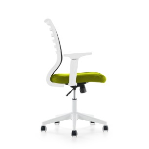 Sedia da Ufficio Modello 907W su Ruote - Colore Bianco/Verde 2
