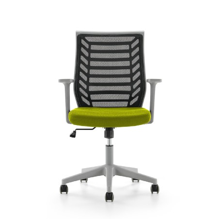 Sedia da Ufficio Modello 907G su Ruote - Colore Grigio/Verde