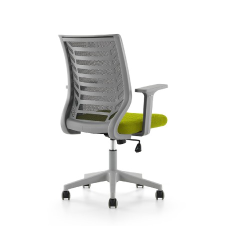 Sedia da Ufficio Modello 907G su Ruote - Colore Grigio/Verde